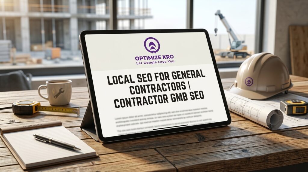 Local SEO for General Contractors | Contractor GMB SEO
