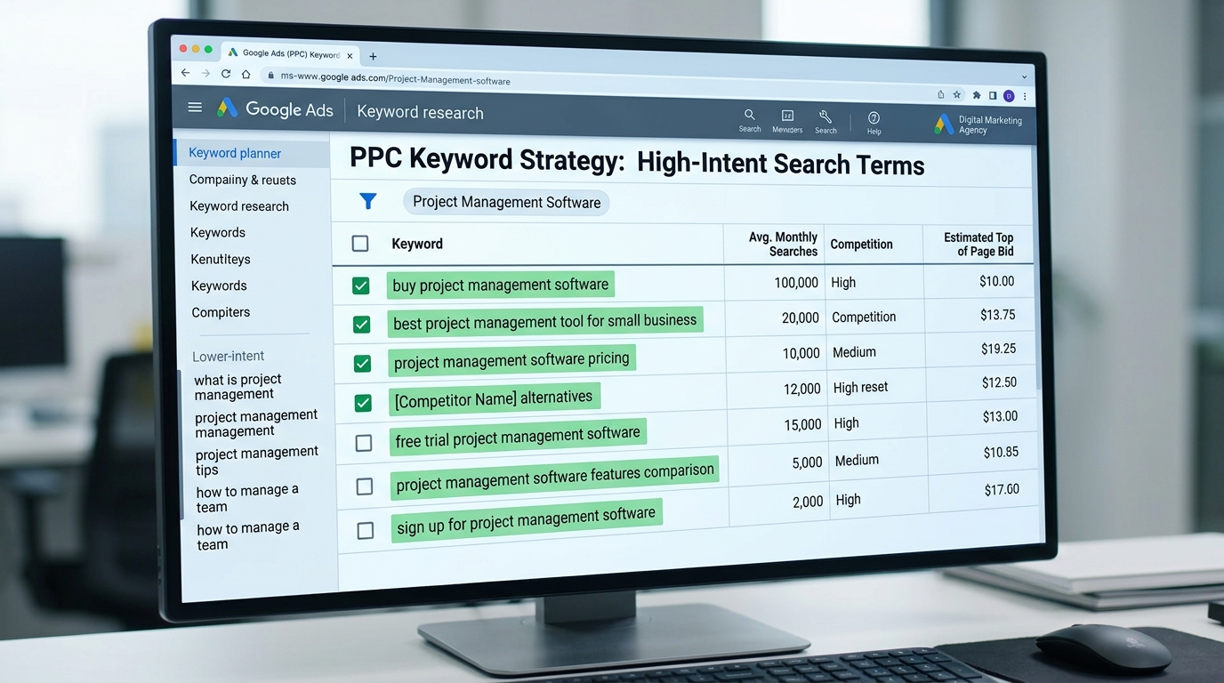 Find high intent keywords for PPC