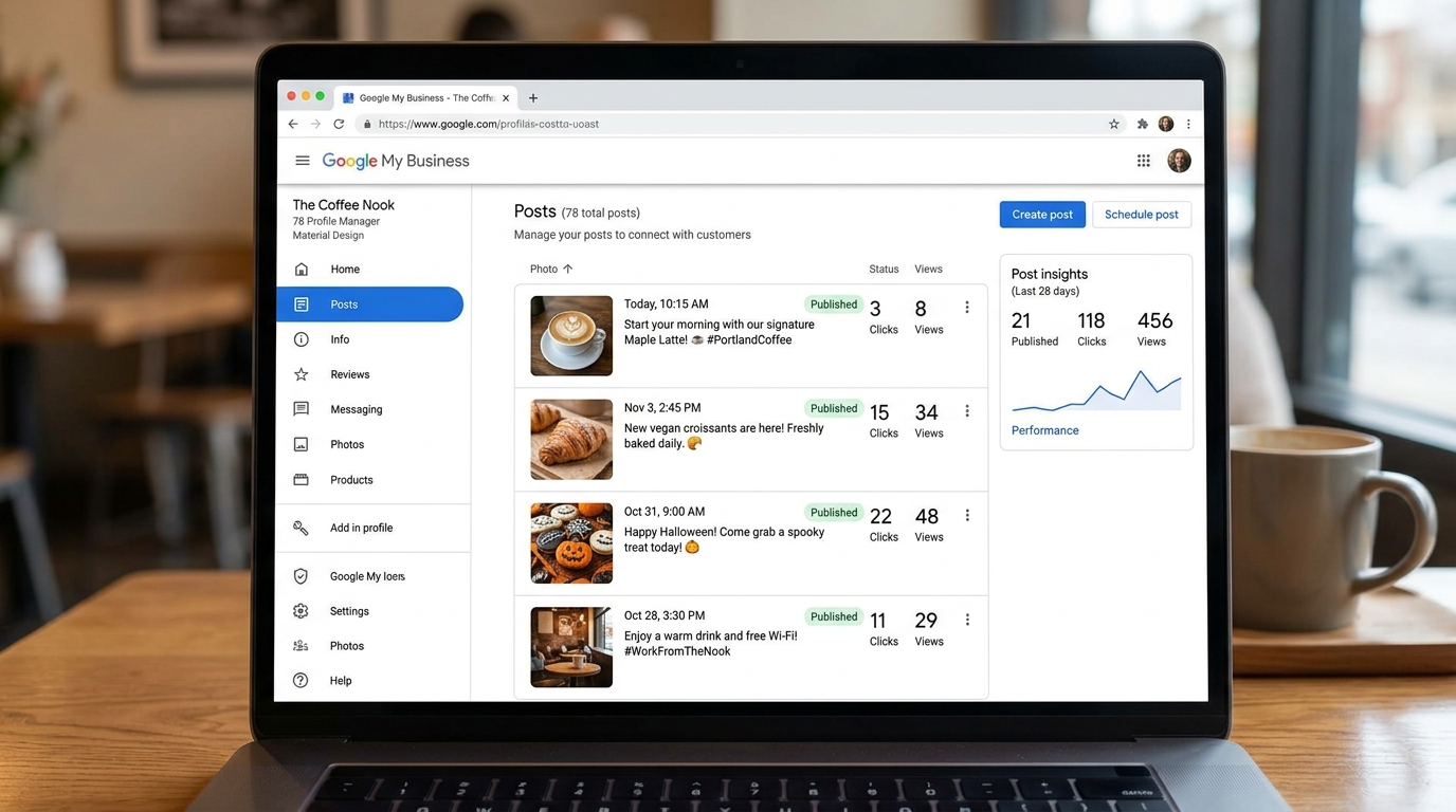Post consistently on Google Business Profile